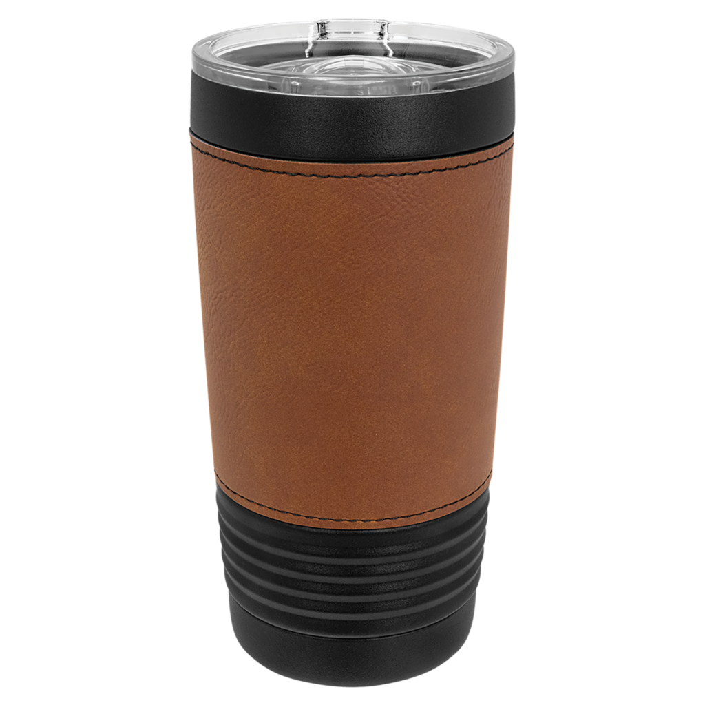 Blank Custom Polar Camel Tumbler black rawhide leatherette tumbler ready for custom engraving