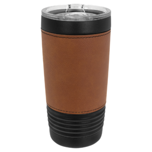 Blank Polar Camel black rawhide leatherette tumbler ready for custom engraving