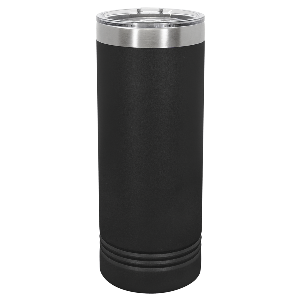 Custom engraved Black Polar Camel 22 oz skinny tumbler