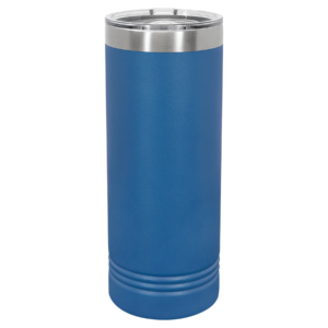 Custom engraved Royal Blue Polar Camel 22 oz skinny tumbler