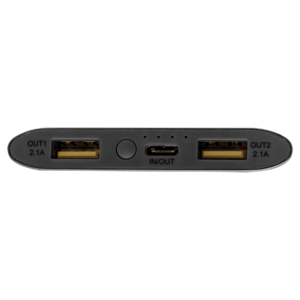 Wireless charger power bank with dual USB ports and USB C charging input