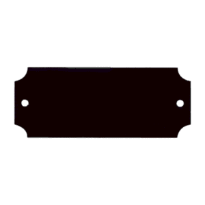 Black brass perpetual plate with gold border and pre-drilled holes Perpetual