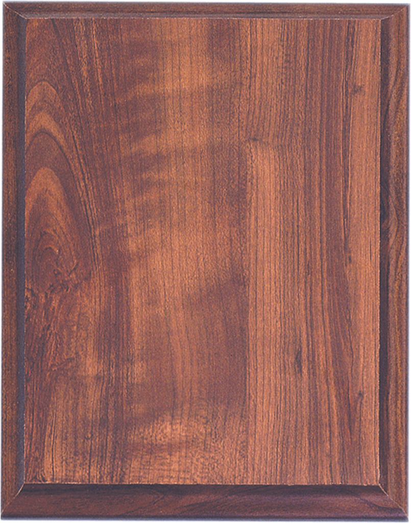 Blank 8 x 10 cherry plaque backer with cove edge for a 6 x 8 plaque face
