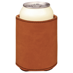 Rawhide personalized leatherette beverage holder with custom laser engraved logo
