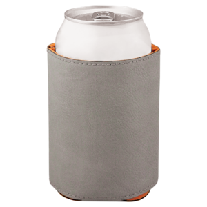 Blank Gray Engraved Leatherette Beverage Holder