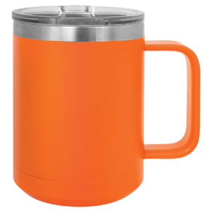 Blank Custom Engraved Orange Stainless Steel Travel Mug