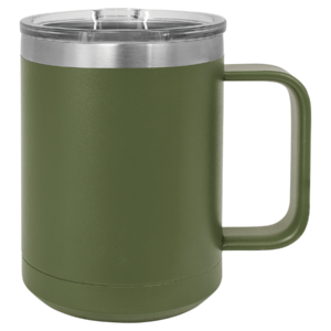 Custom Engraved Olive Green Stainless Steel Travel Mug blank