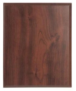 Blank 8 x 10 cherry finish particle wood plaque backer with a decorative ogee edge