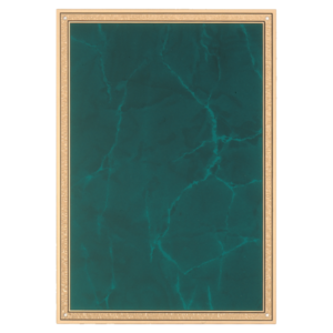 Emerald Marble Plaque Plate with Gold Borde
