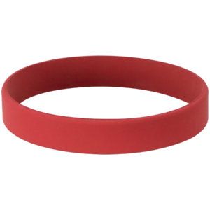 Blank red and white laserable bracelet ready for custom personalization